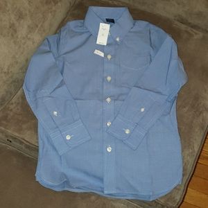 NWT GAP KIDS Uniform Blue Button Down Shirt Size S (6-7)